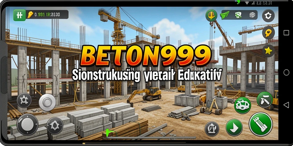 Tampilan gameplay BETON999 menunjukkan keseruan dalam membangun berbagai struktur.
