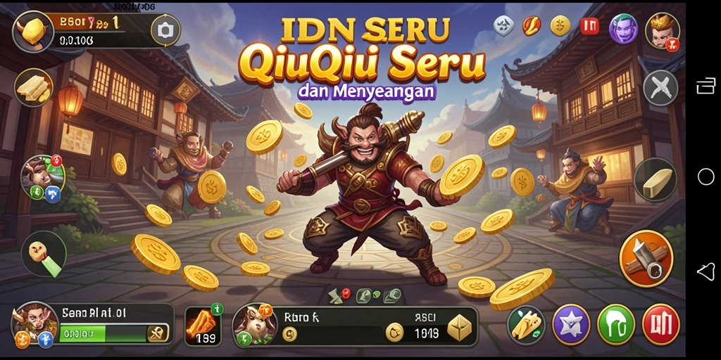Tampilan gameplay QiuQiu yang seru dan menantang.
