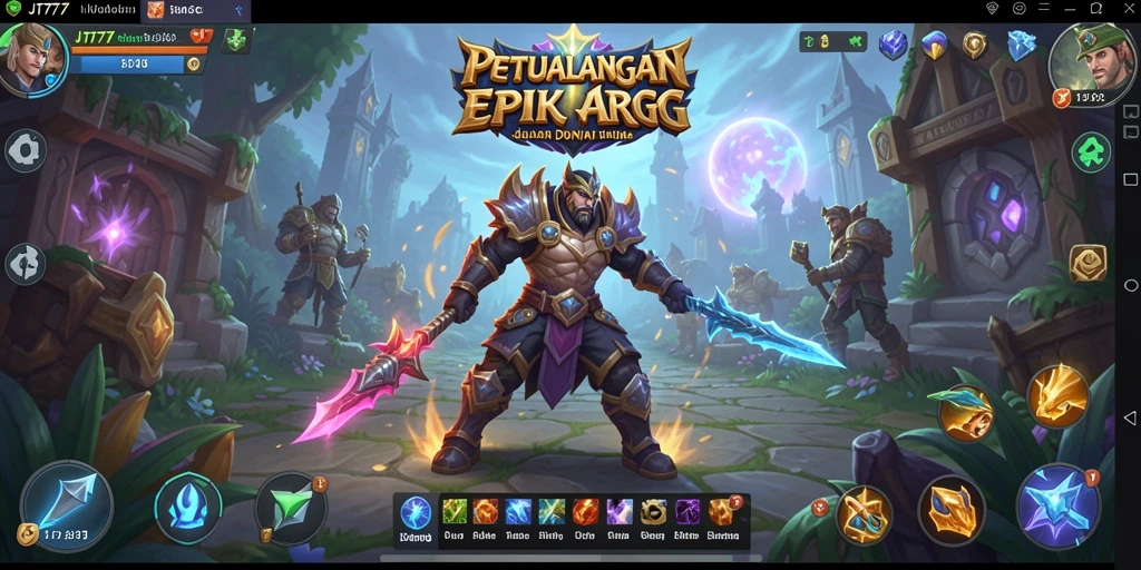 Tampilan aksi seru dalam gameplay ARPG JT777.