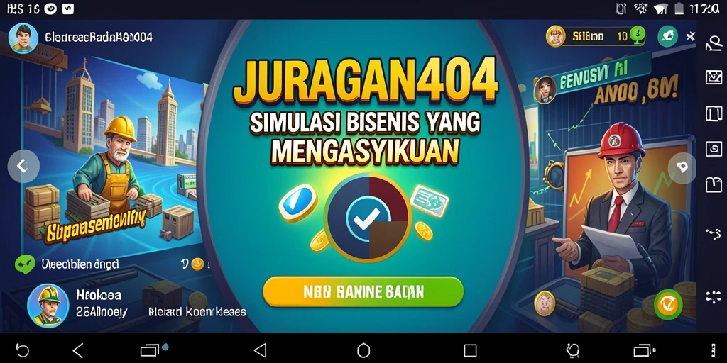 Tampilan gameplay interaktif dari JURAGAN404 yang memikat.