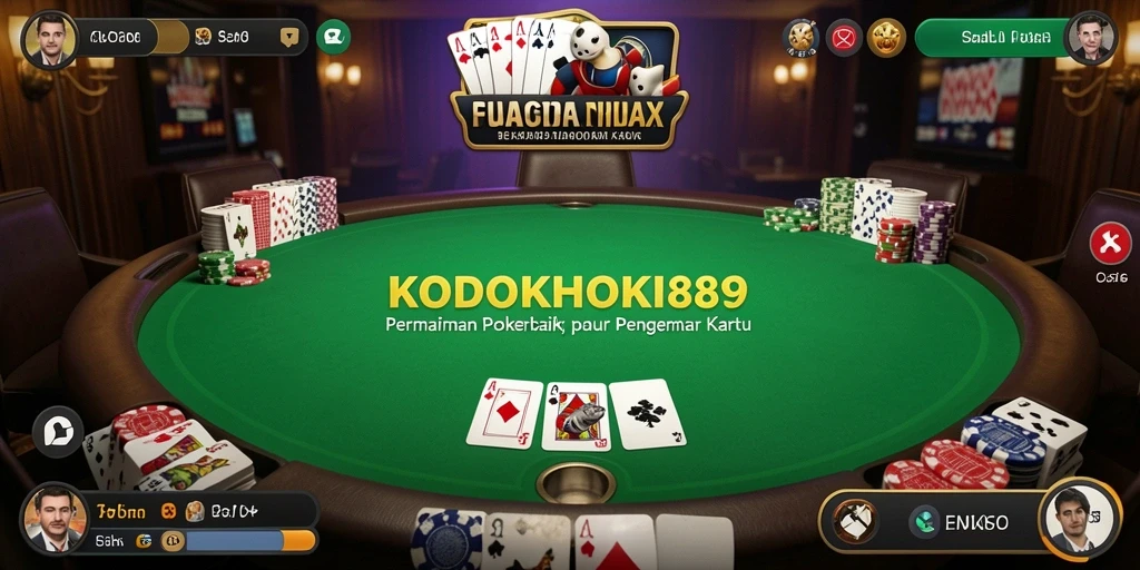 Screenshot gameplay KODOKHOKI889 menampilkan suasana Poker yang mendebarkan.