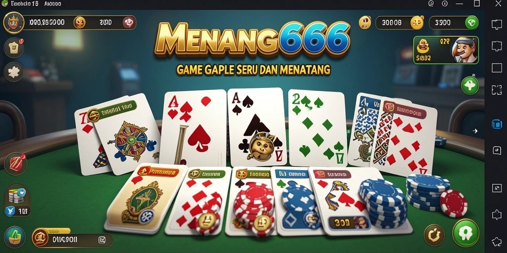 Tampilan gameplay Gaple yang menarik dan seru di MENANG666.