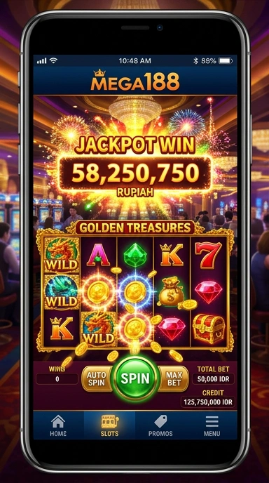 Screenshot fitur unggulan dalam aplikasi mega188.